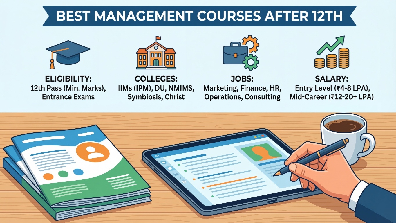 Best Management Courses After 12th: Eligibility, Colleges, Jobs & Salary