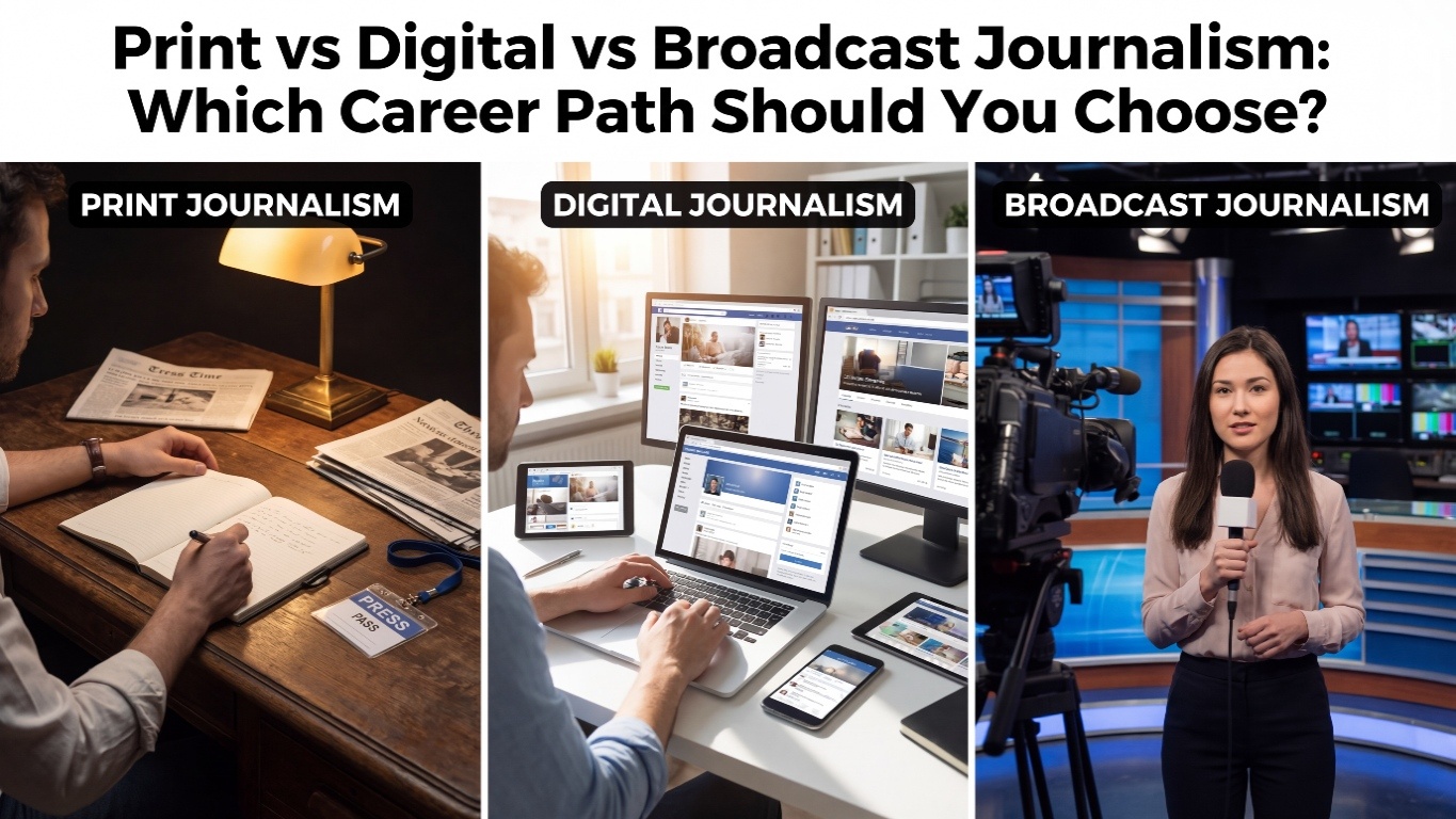 Print vs Digital vs Broadcast Journalism: Which Career Path Should You Choose?