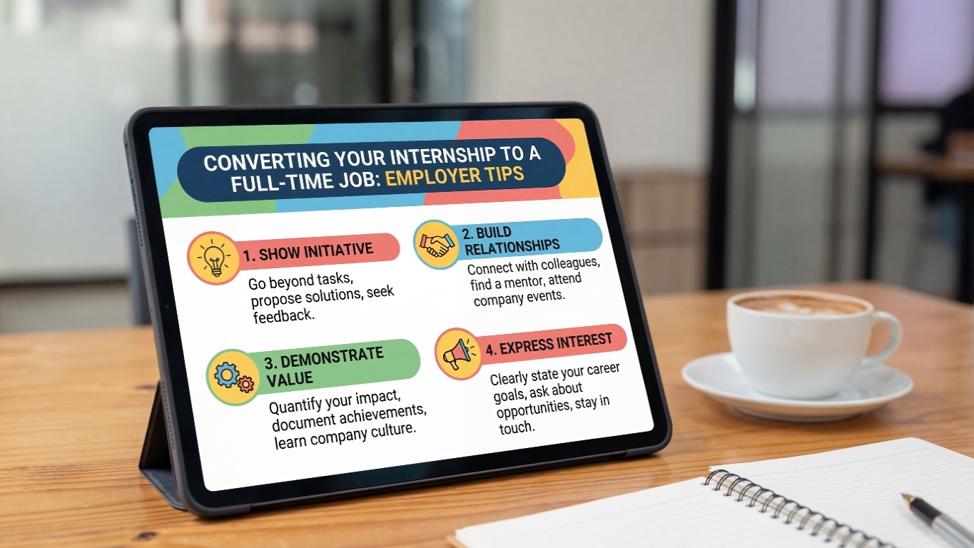 How to Convert Your Internship into a Full-Time Job: Tips from Employers