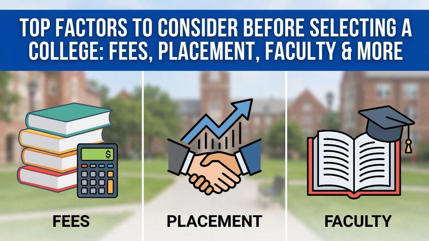 Top Factors to Consider Before Selecting a College: Fees, Placement, Faculty & More