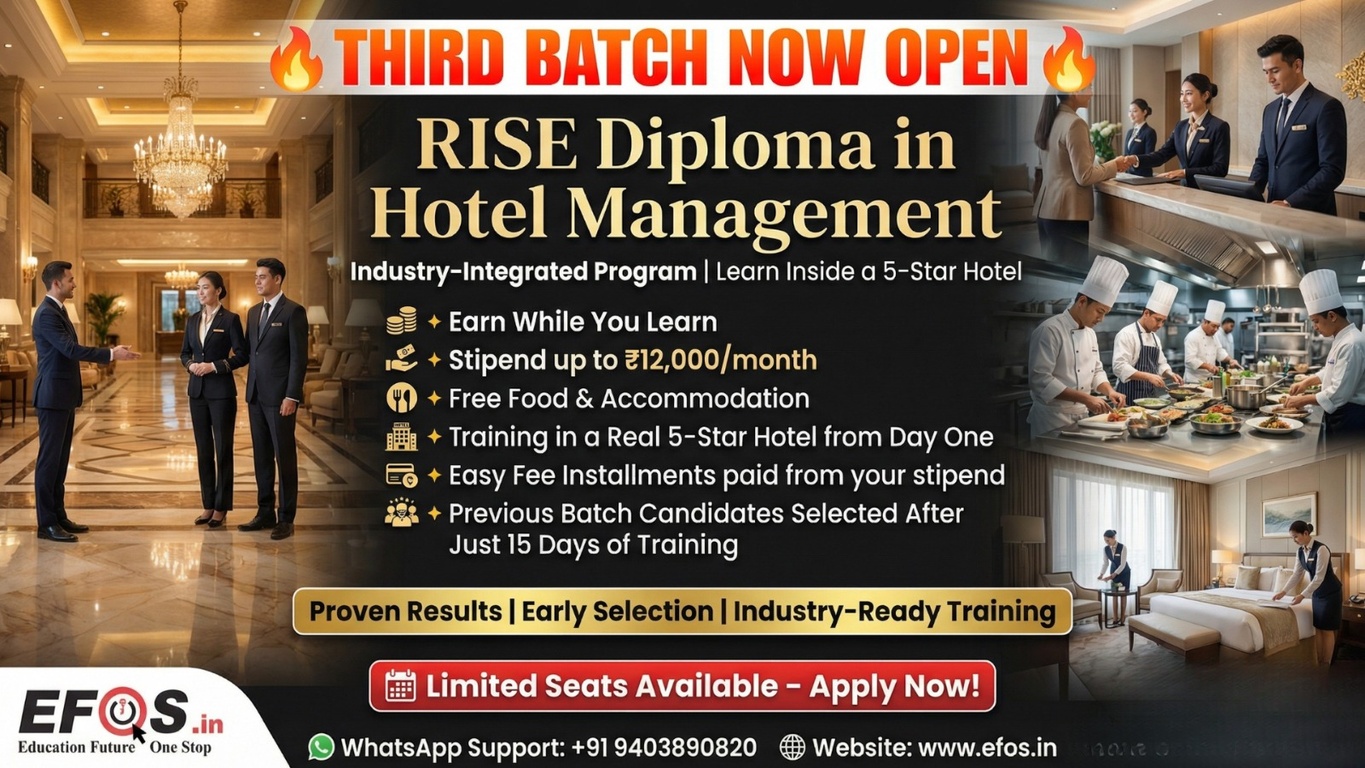 RISE Diploma in Hotel Management – Third Batch Now Open