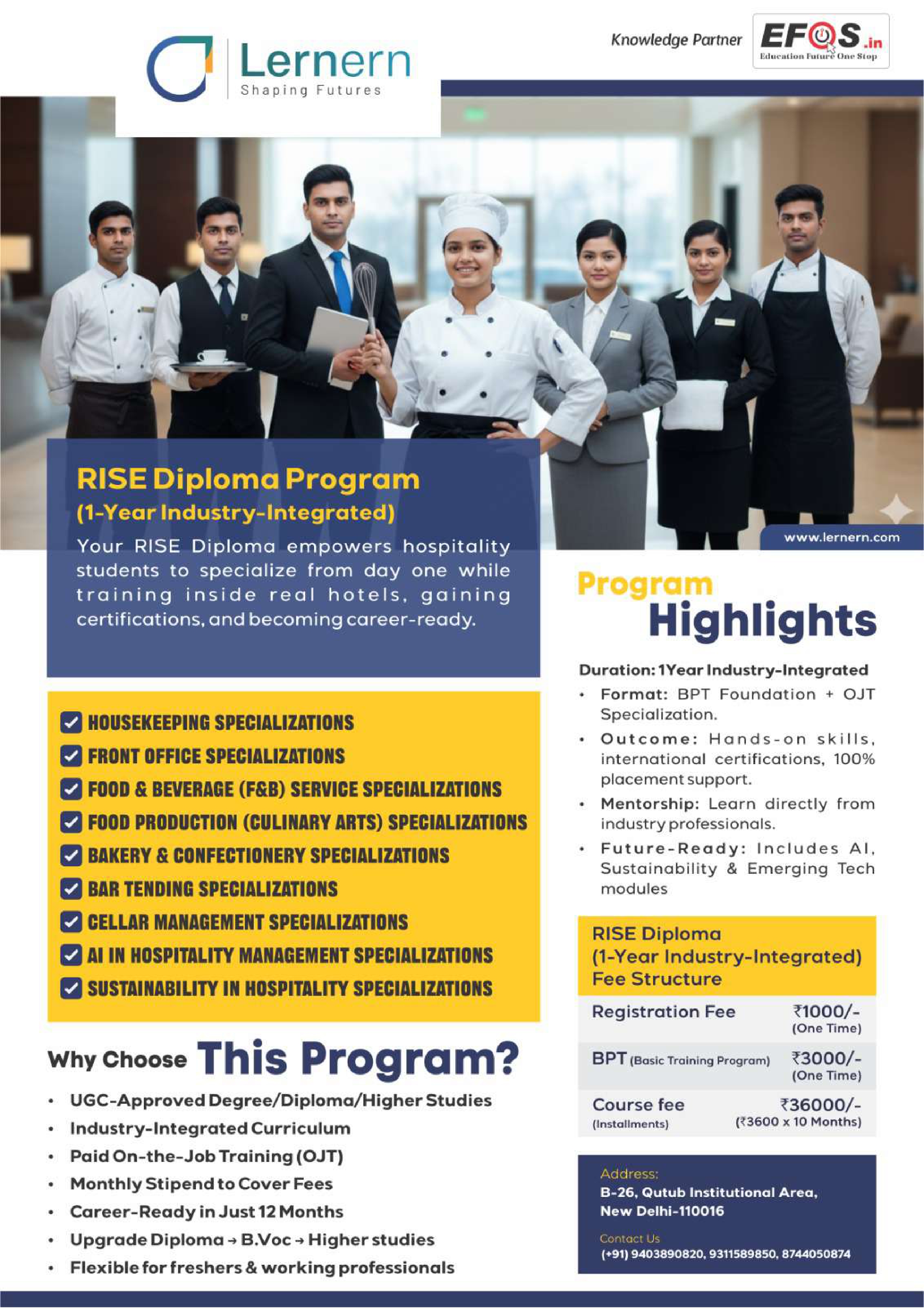 Learn in Real Hotels. Earn While You Study. Rise with RISE!