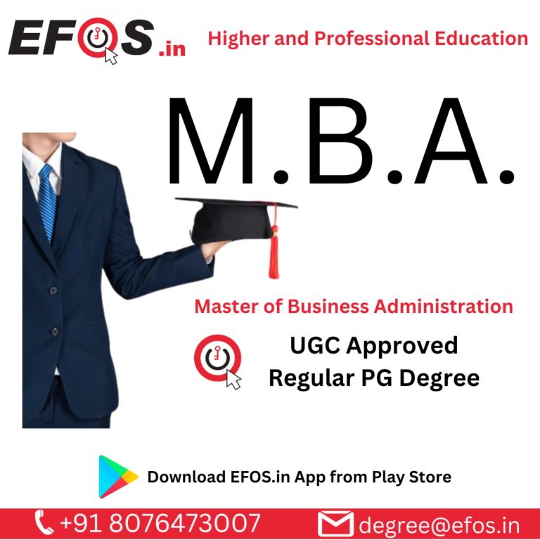 Regular Degree M.B.A – EFOS.in